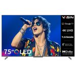 Телевизор Yasin 75 Q10 PRO 191 см черный